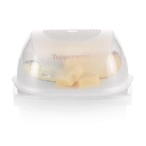 Queijeira Plus Quadrada  BlackFriday, branco, Coleção_Conservação no Frigorífico, Cor_Branco, mesa, Preço_25€ - 50€, transparente €25 Tupperware | Alana