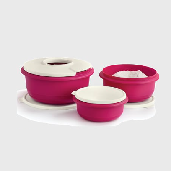 Conjunto Batedeiras + Tampa Multifunções  Coleção_Pastelaria, Coleção_Promoções, Cor_Branco, Cor_Rosa, cozinhar, Preço_25€ - 50€ €35 Tupperware | Alana